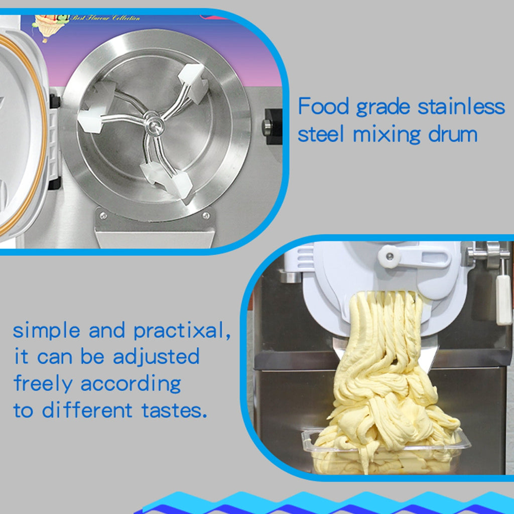 ETL Certificate Heavy Duty countertop Gelato hard ice Cream Machine italian water Street Food Machine 9-11 gal per hour