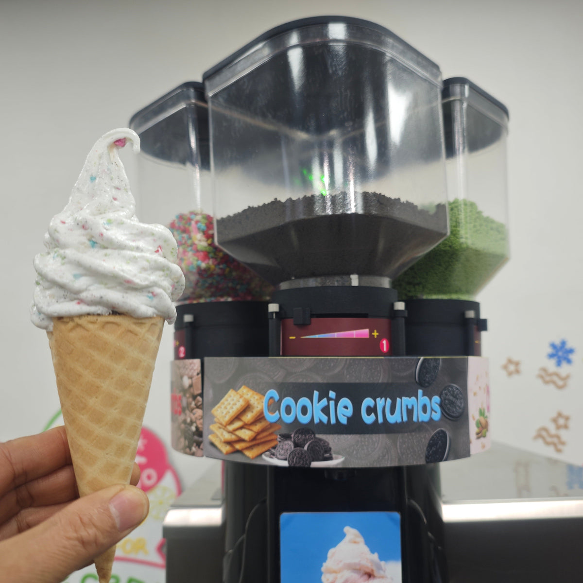 CC8 Flavor Burst Crunchi Creme Pump Pressurized Soft Serve Ice Cream Machine with CE ETL