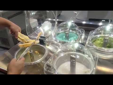Gelato Machine Batch Freezer Hard Ice Cream Machine, 2 Flavors