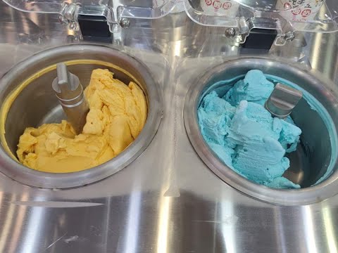 Gelato Machine Batch Freezer Hard Ice Cream Machine, 2 Flavors